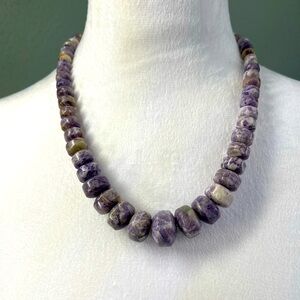 Jay King DTR Mine Finds Sterling Silver 925 Graduated Natural Charoite Necklace